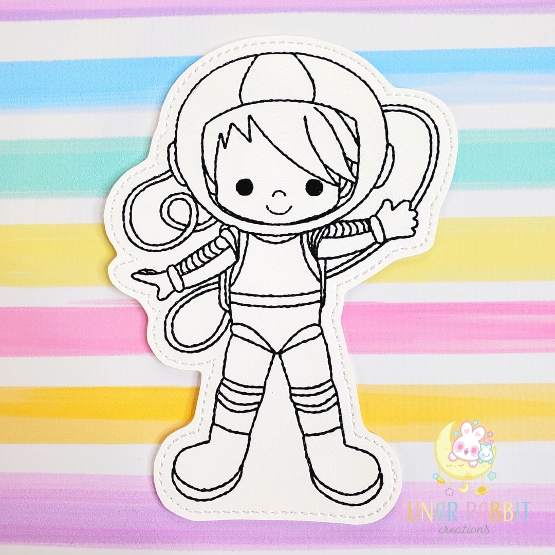 Space Astronaut Flat Coloring Doll